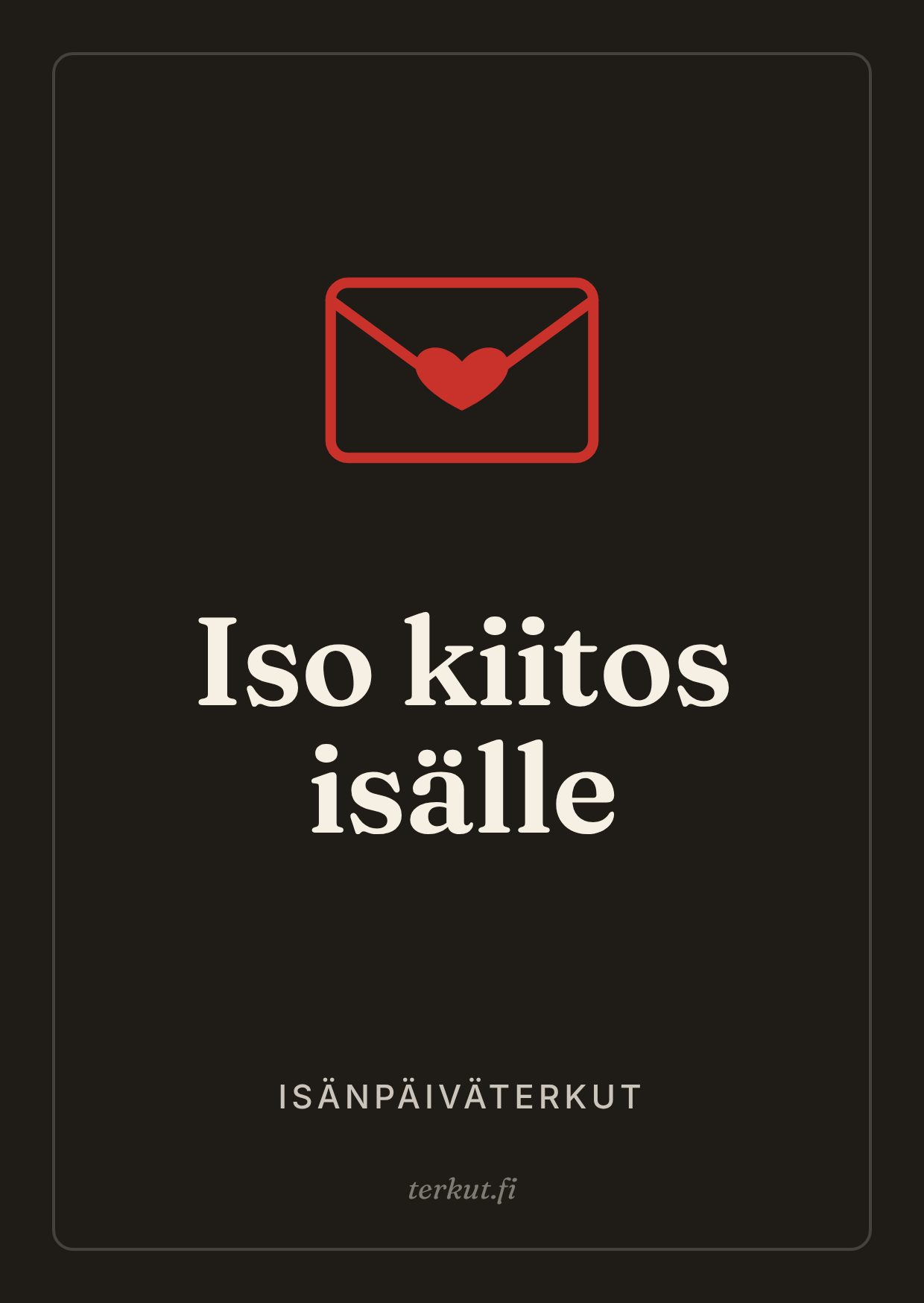 Iso kiitos