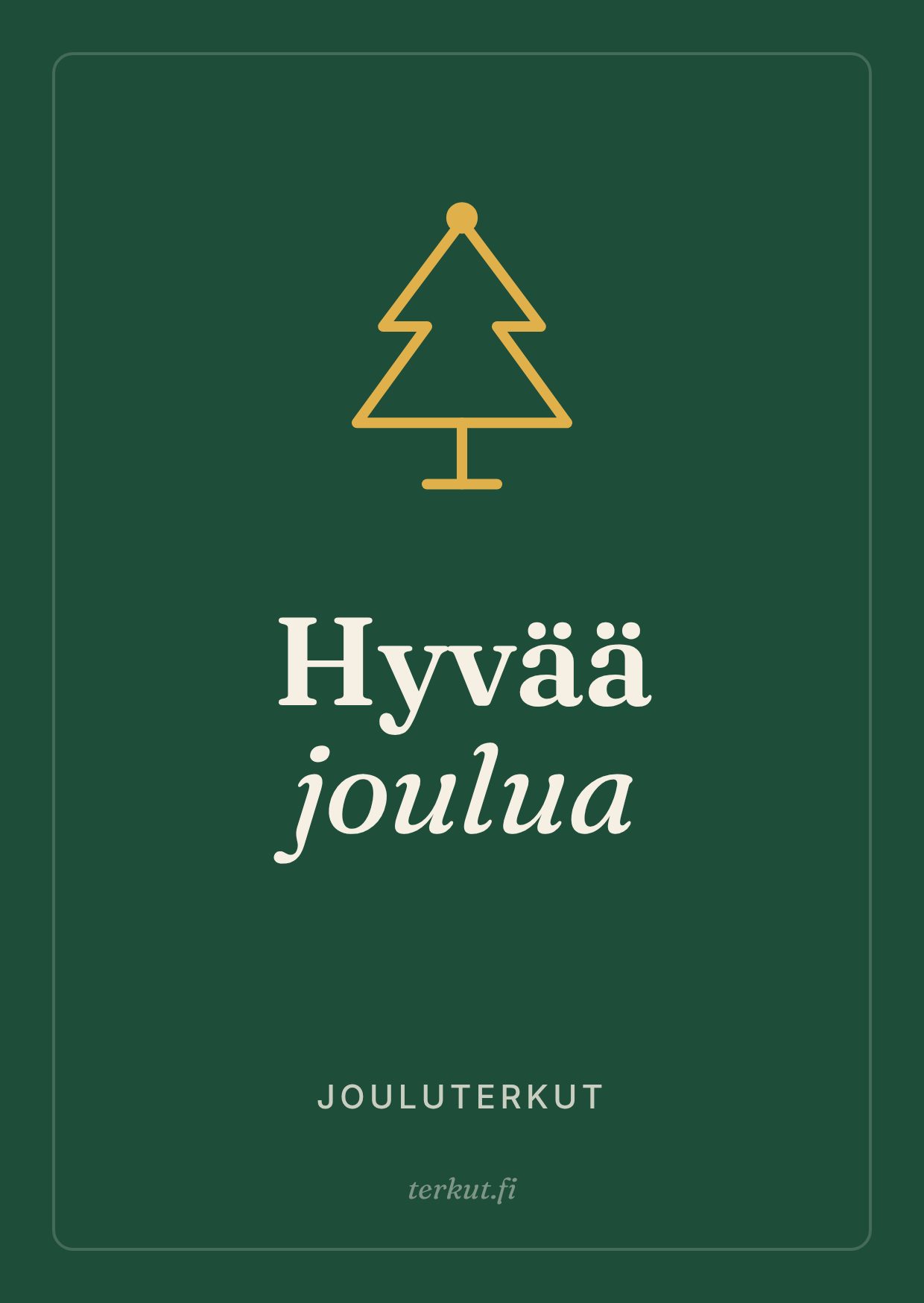 Hyvää joulua