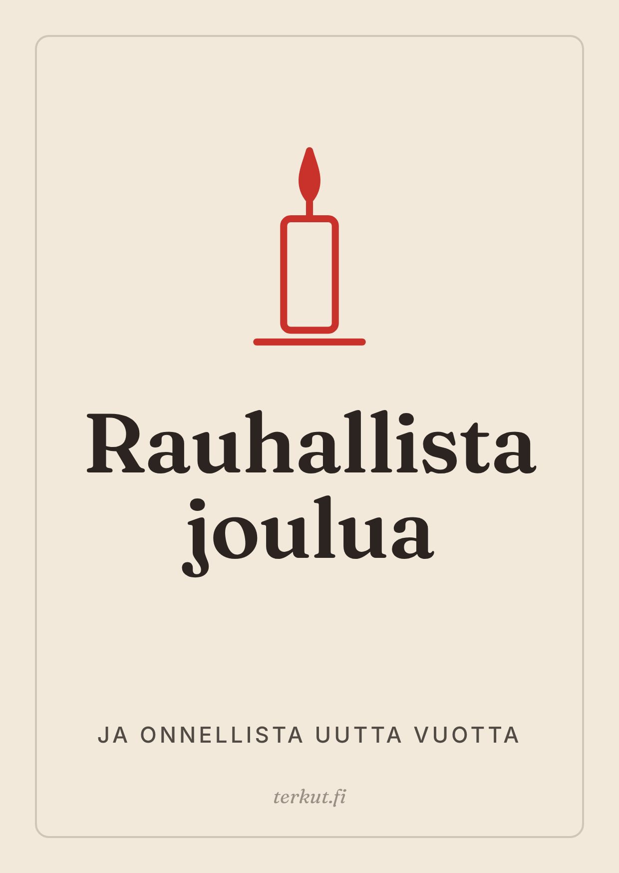 Rauhallista joulua