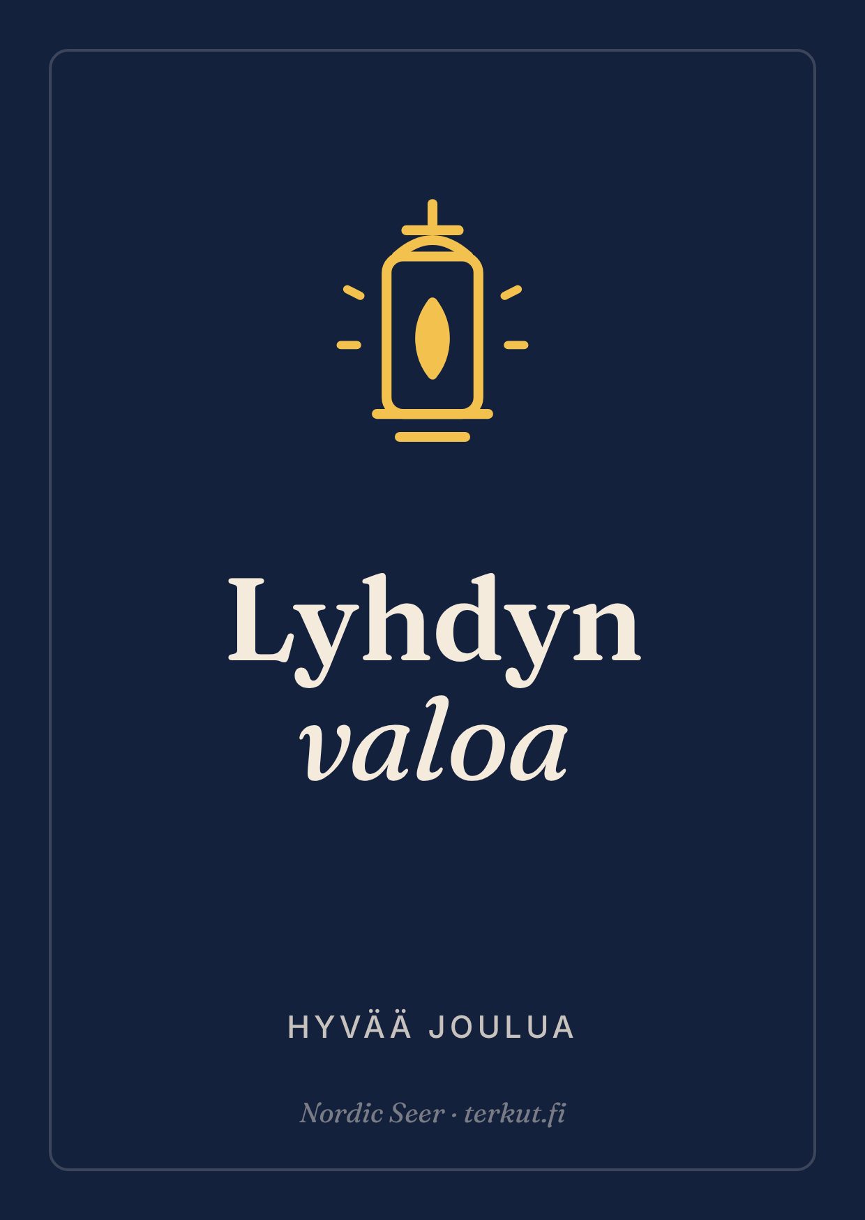 Lyhdyn valoa