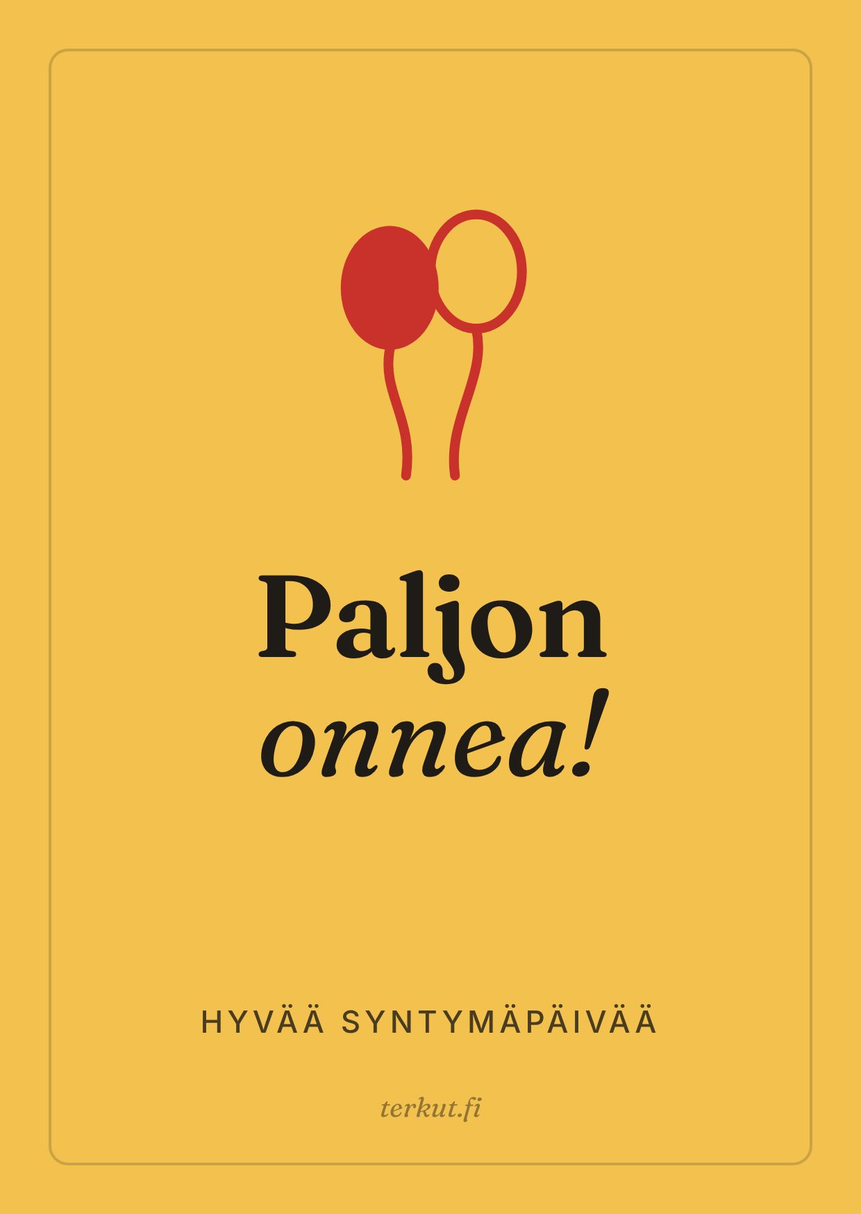 Paljon onnea