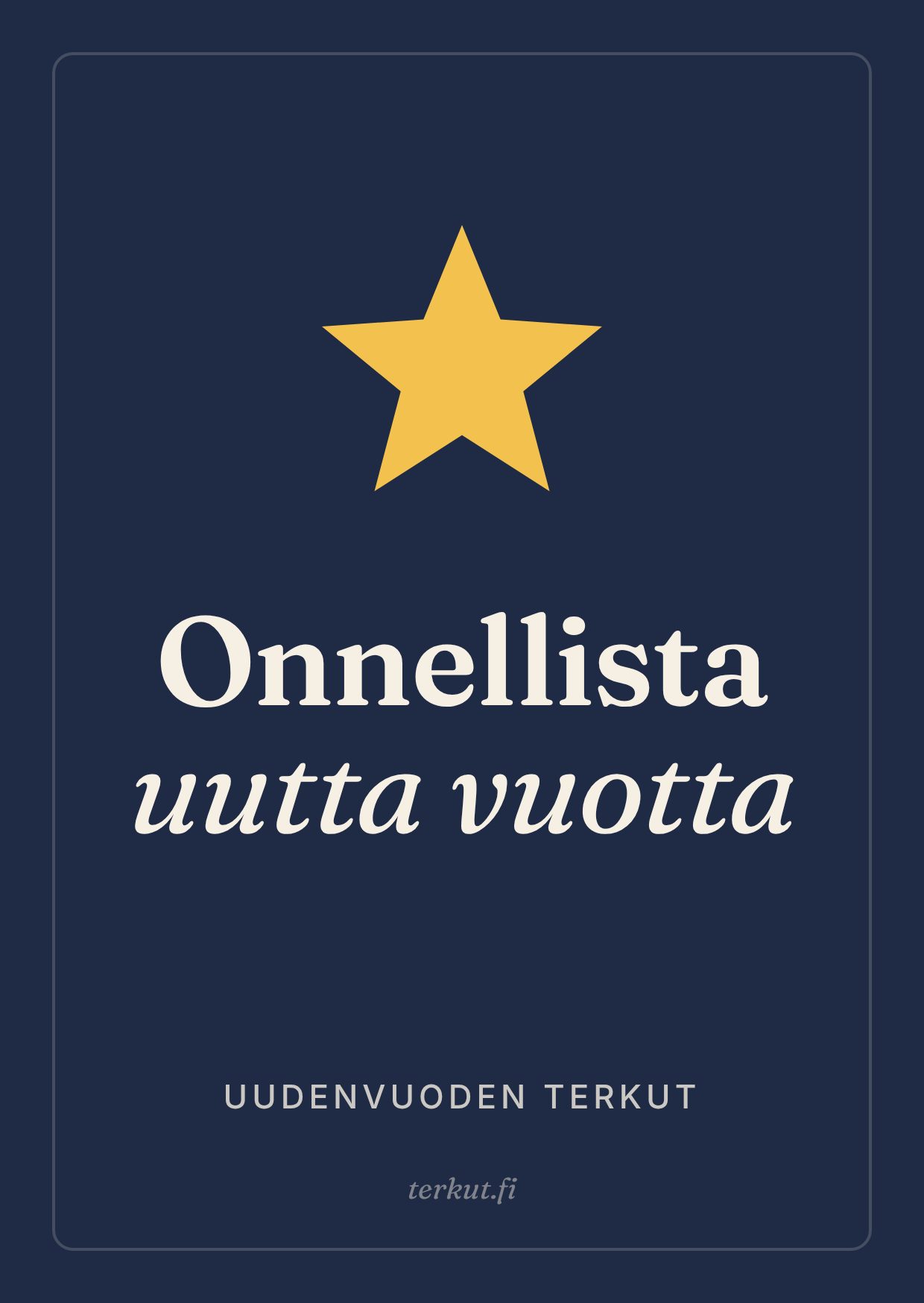Onnellista uutta vuotta